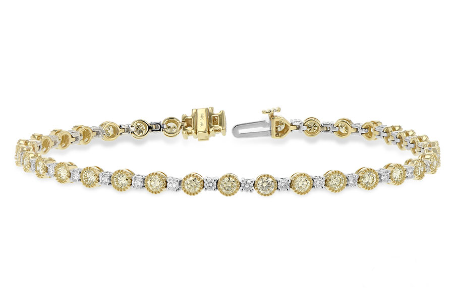 A233-99920: BRACELET 2.22 YELLOW DIA 3.04 TW