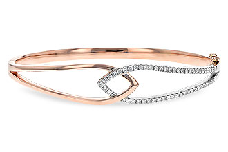 A234-89984: BANGLE BRACELET .50 TW (ROSE & WG)