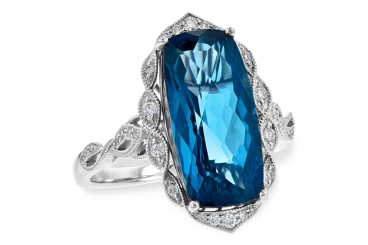 A235-74457: LDS RG 6.75 LONDON BLUE TOPAZ 6.90 TGW (16x8MM BT)