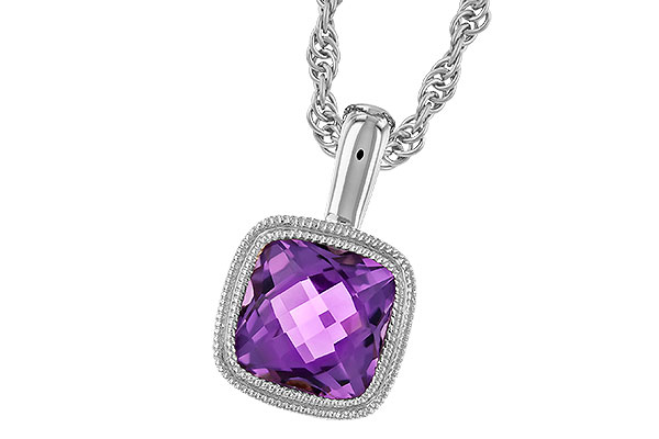 A319-43548: NECKLACE .82 AMETHYST