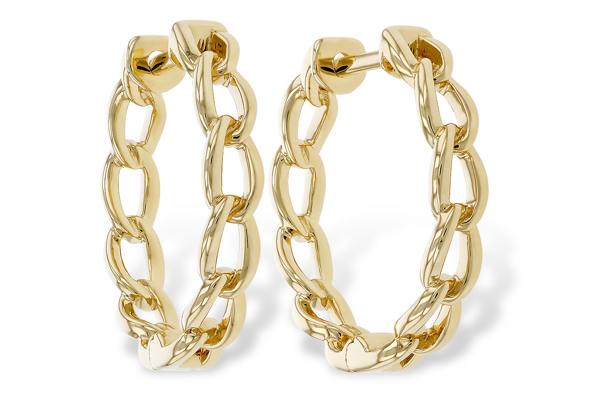 A320-29048: GOLD EARRINGS (18MM)