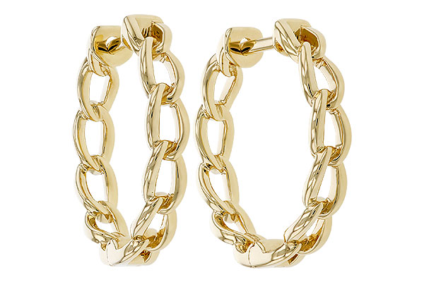 A320-29048: GOLD EARRINGS (18MM)
