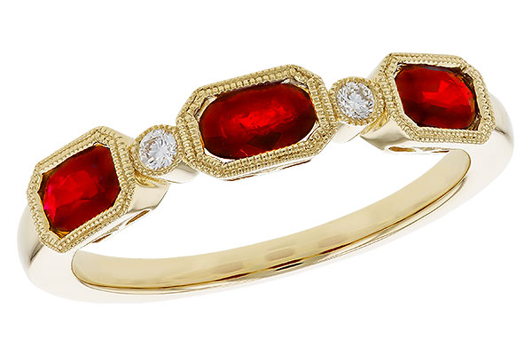 A320-29948: LDS WED RG .72 RUBY .77 TGW (4x3MM RUBY)