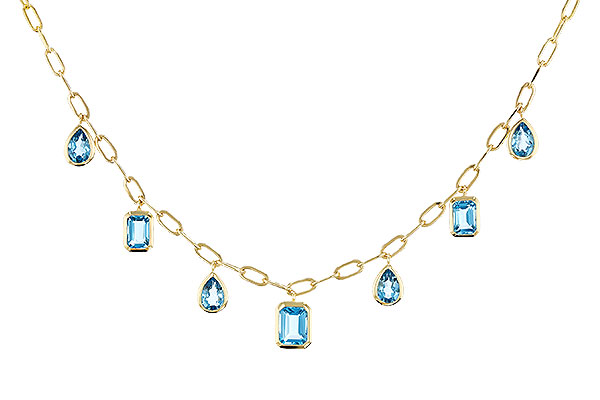 A320-30893: NECKLACE 4.10 TW BLUE TOPAZ (17")