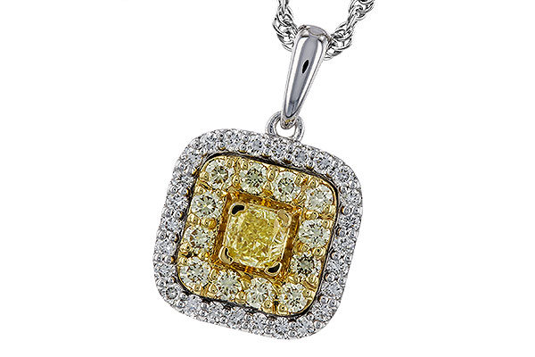 A320-31775: NECK .23 FANCY YELLOW DIAMONDS .65 TW