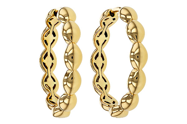 A320-35375: GOLD EARRINGS (21MM)