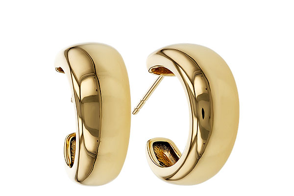 A320-35384: GOLD EARRINGS (16MM)