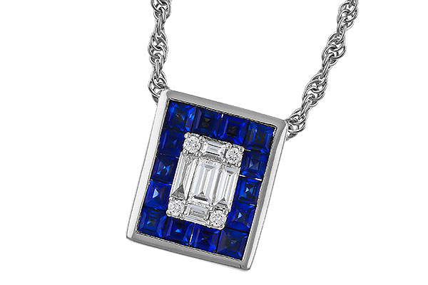 A320-35411: NECKLACE .84 SAPPHIRE TW 1.02 TGW
