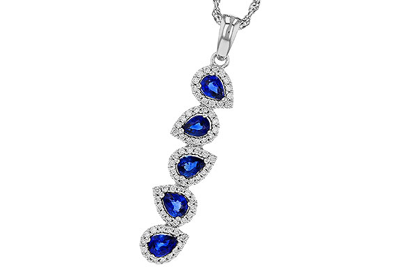 A320-36357: NECKLACE .95 TW SAPPHIRE 1.19 TGW