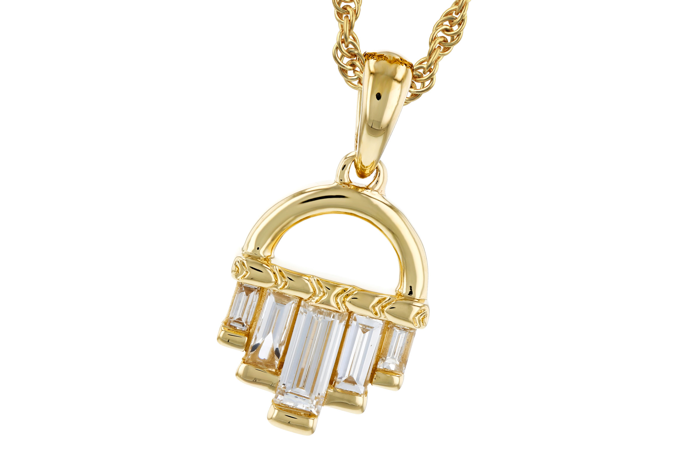 A321-20848: NECKLACE .46 TW BAGUETTE DIAMONDS