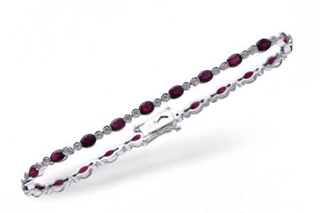 B229-45384: BRACELET 4.08 RUBY 4.55 TGW
