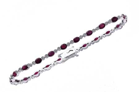 B229-45384: BRACELET 4.08 RUBY 4.55 TGW