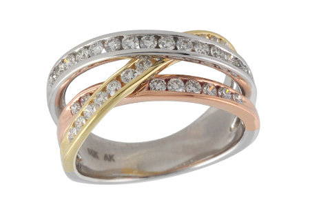 B232-09975: LDS WED RG .77 TW (CHANNEL SET)
