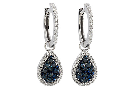 B232-18129: EARR .50 BLUE DIA .95 TW