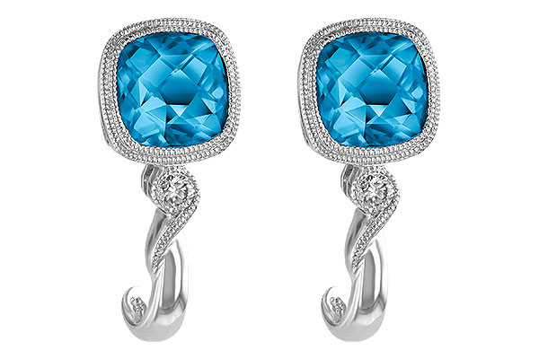 B233-07266: EARR 2.10 BLUE TOPAZ 2.14 TGW