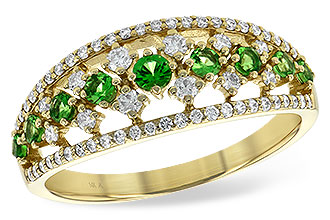 B235-73593: LDS RG .35 GREEN GARNET .67 TGW