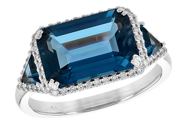 B235-75402: LDS RG 4.60 TW LONDON BLUE TOPAZ 4.82 TGW (12x8MM)