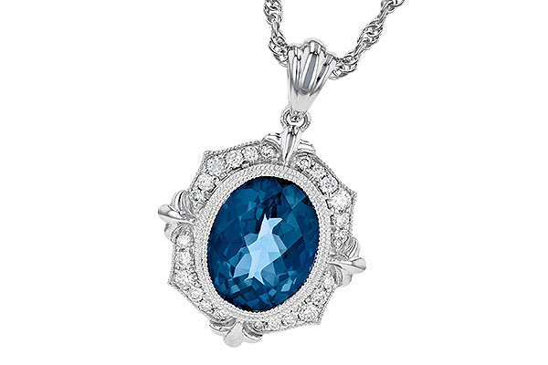 B235-80829: NECK 3.00 LONDON BLUE TOPAZ 3.16 TGW