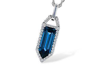 B318-48093: NECK 2.95 LONDON BLUE TOPAZ 3.12 TGW