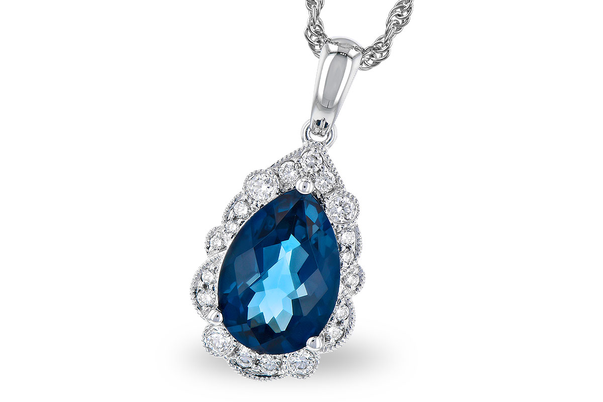 B318-52711: NECK 2.25 LONDON BLUE TOPAZ 2.40 TGW (10x7 PS)