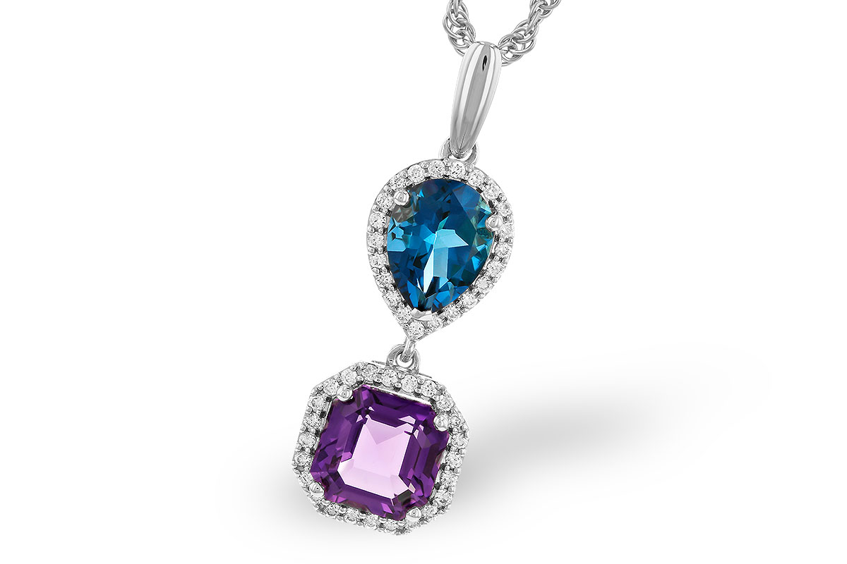 B319-41757: NECKLACE 2.50 SEMI-PREC (AMY,LBT) 2.66 TGW