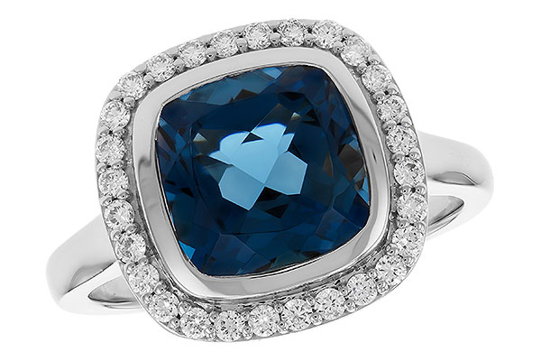 B319-43575: LDS RG 3.85 LONDON BLUE TOPAZ 4.15 TGW (9MM LBT)