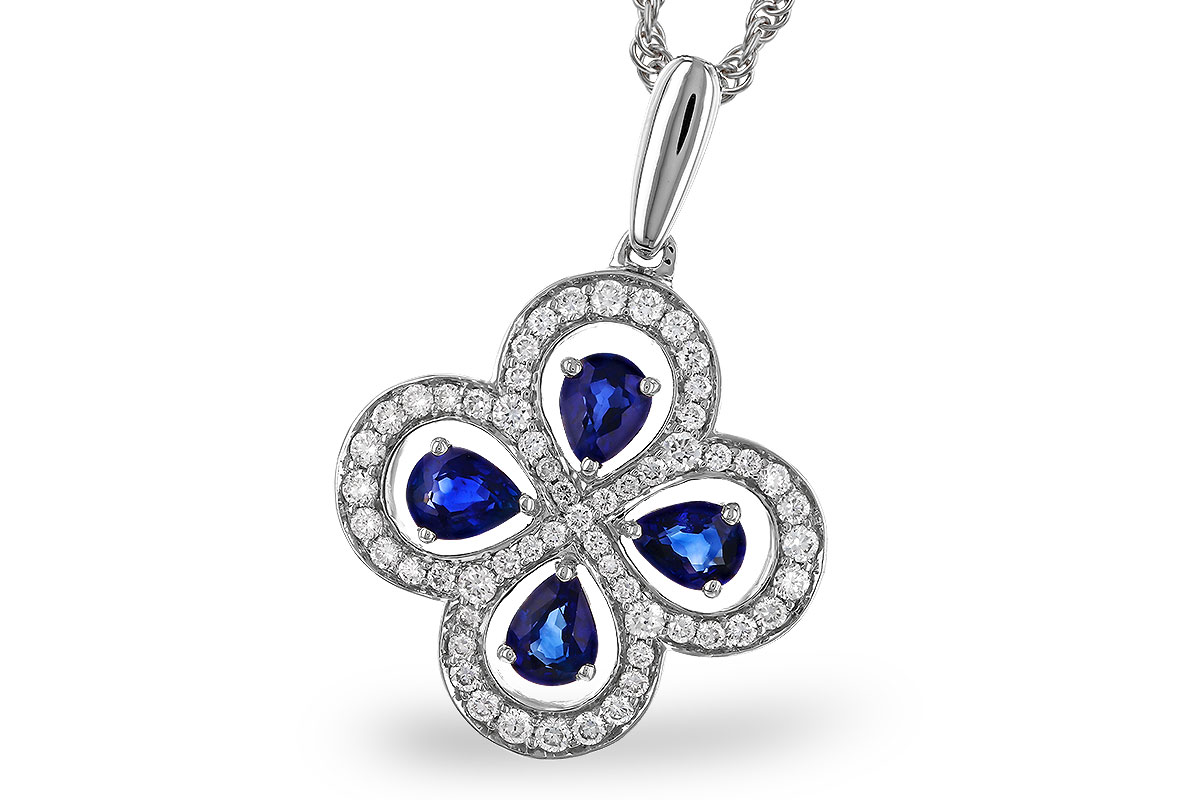 B320-29948: NECKLACE .68 SAPPHIRE TW .96 TGW