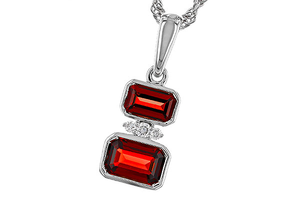 B320-29966: NECK .98 TW GARNET 1.01 TGW