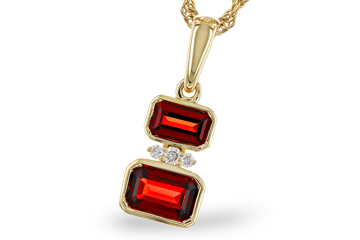 B320-29966: NECK .98 TW GARNET 1.01 TGW