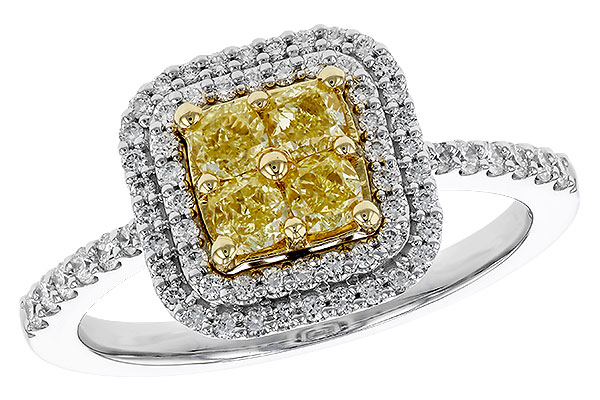 B320-31757: LDS RG .52 FANCY YELLOW DIAMONDS .85 TW