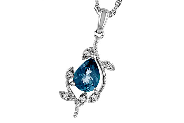 B320-31784: NECK 1.20 LONDON BLUE TOPAZ 1.25 TGW (8x6MM LBT)