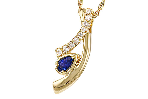 B320-33548: NECKLACE .23 SAPP .40 TGW (5x3 SAPP)