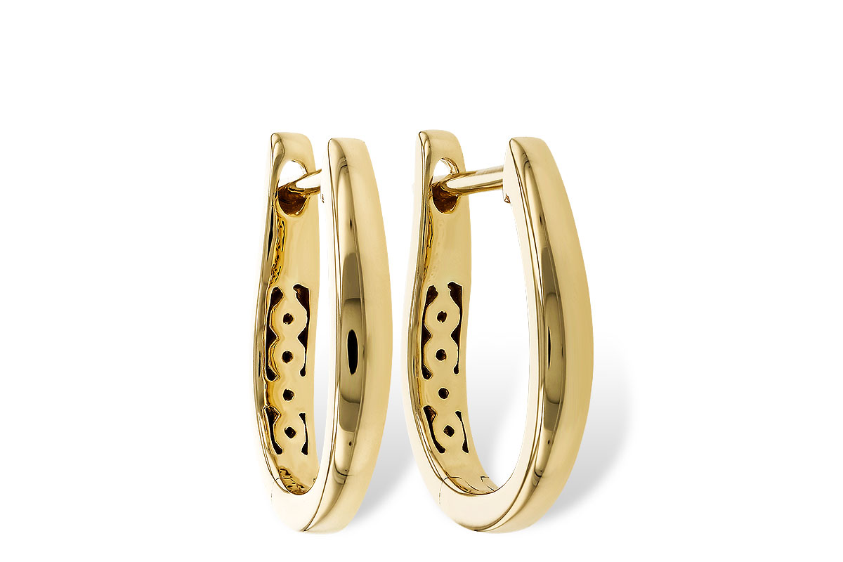 B320-33611: GOLD EARRINGS (15MM)