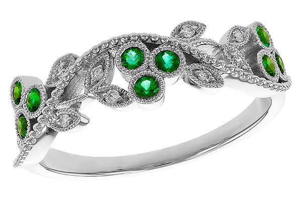 B320-36275: LDS WED RG .17 EMERALD TW .23 TGW