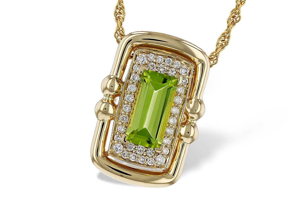 B320-36302: NECKLACE .72 PERIDOT .84 TGW (8x4MM PER)