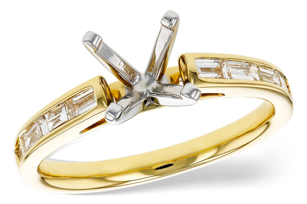 B321-19011: LDS SEMI DIA RG .38 TW BAGUETTES