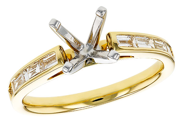 B321-19011: LDS SEMI DIA RG .38 TW BAGUETTES