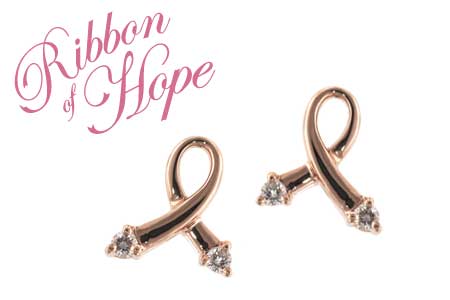 C045-81775: PINK GOLD EARRINGS .07 TW