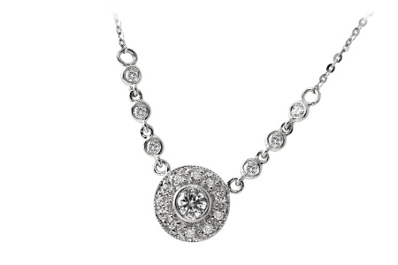 C051-26275: NECKLACE .17 BR .33 TW