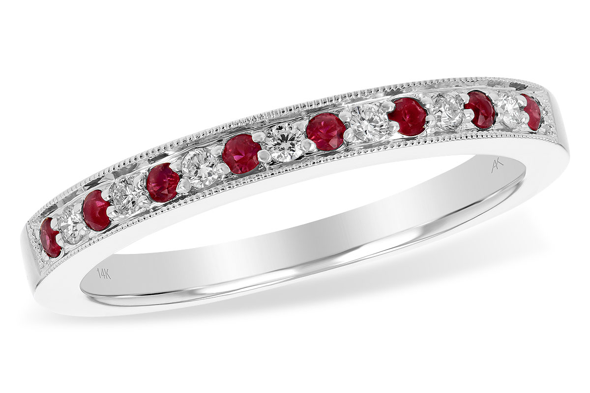 C229-42657: LDS WED RG .12 RUBY .21 TGW