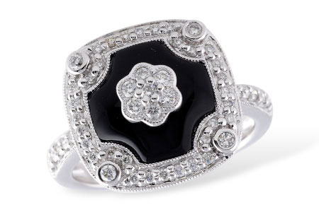 C230-32693: LDS ONYX & DIA RG .37 TW