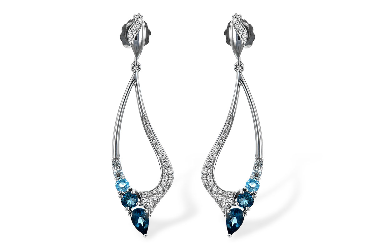 C234-89011: EARR .98 BLUE TOPAZ 1.25 TGW