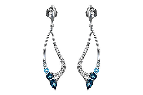 C234-89011: EARR .98 BLUE TOPAZ 1.25 TGW