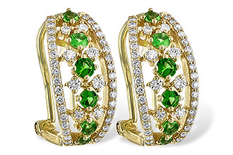 C235-73593: EARR .46 GREEN GARNET .86 TGW