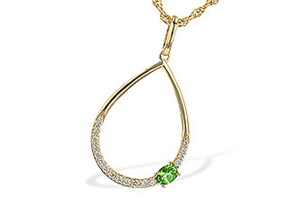 C235-80866: NECK .17 GREEN GARNET .26 TGW