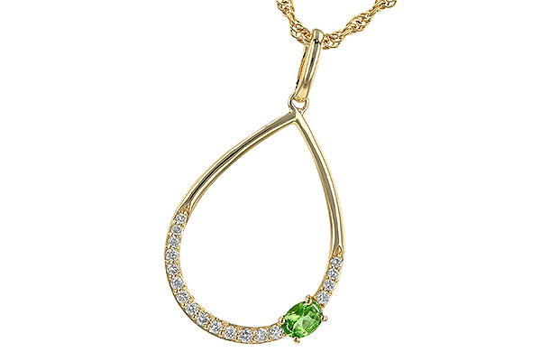 C235-80866: NECK .17 GREEN GARNET .26 TGW