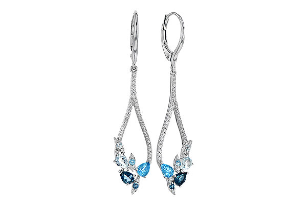 C318-49966: EARR 1.08 BLUE TOPAZ 1.35 TGW