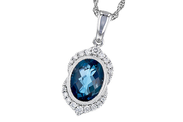 C318-54520: NECK 1.96 LONDON BLUE TOPAZ 2.10 TGW