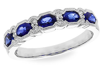 C319-42675: LDS WED RG .92 SAPPHIRE 1.04 TGW (4x3MM SAPP)