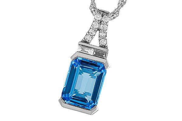 C319-43575: NECK 2.64 LONDON BLUE TOPAZ 2.80 TGW (9x7MM BT)